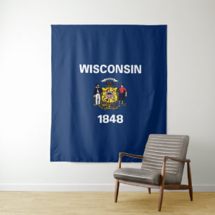 Wisconsin flag tapestry