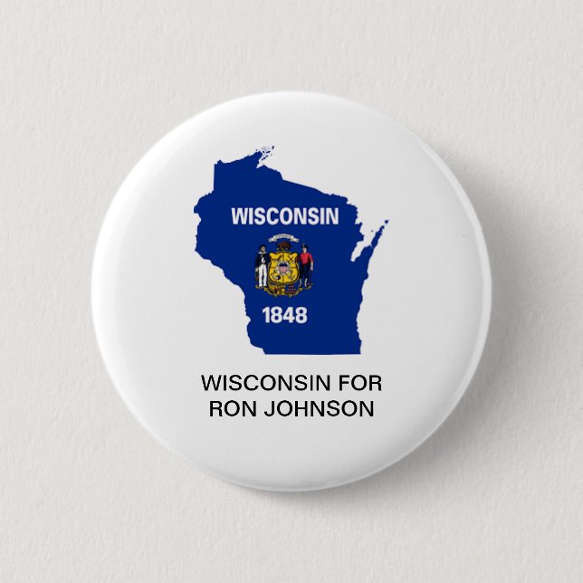 WISCONSIN for RON JOHNSON SENATE Button (Front)