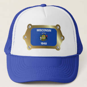Wisconsin framed Flag Hat