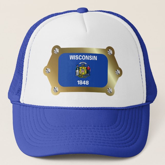 Wisconsin framed Flag Hat (Front)