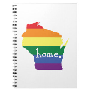 Wisconsin Gay Pride Map of Home Notebook