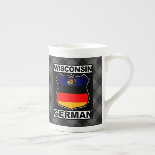 Wisconsin German American   Bone China Mug