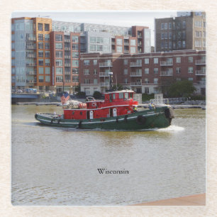 Wisconsin glass coaster