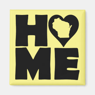 Wisconsin Home Heart State Fridge Magnet