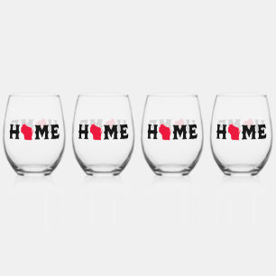 Wisconsin Home Stemless Wine Glass