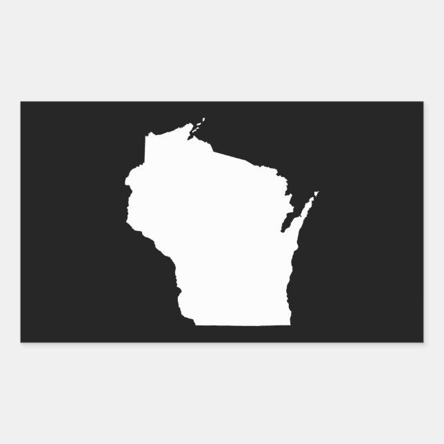 Wisconsin in White Sticker (Front)