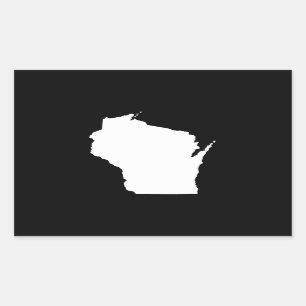 Wisconsin in White Sticker