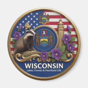 🌊 Wisconsin Lakefront Spirit Magnet