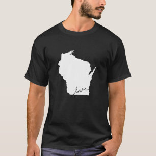 Wisconsin Love Heart Home State Midwest Wisco Vint T-Shirt