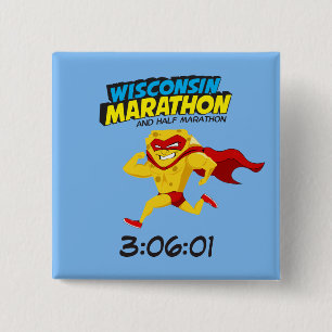 Wisconsin Marathon Post-Marathon 2 Inch Square Button