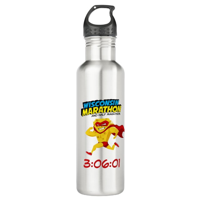 Wisconsin Marathon Post-Marathon 710 Ml Water Bottle (Front)