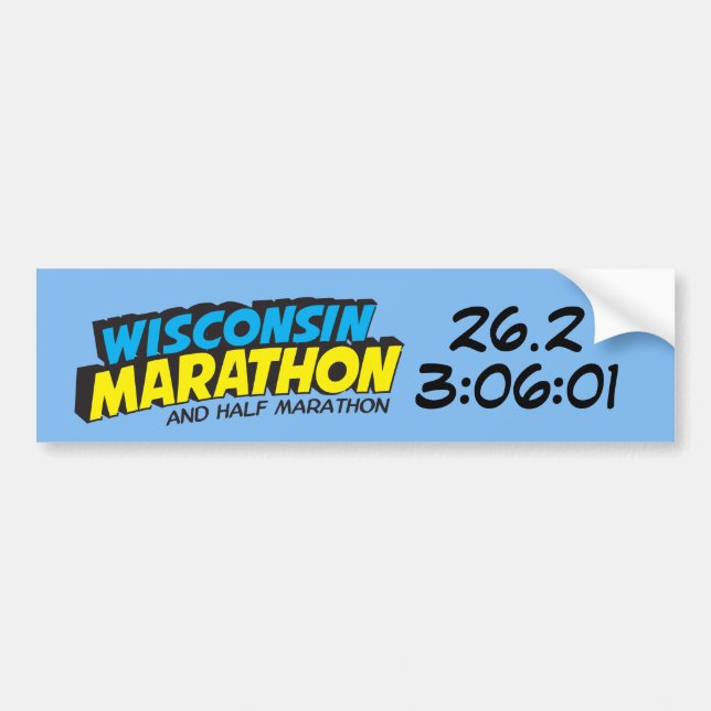 Wisconsin Marathon Post-Marathon Bumper Sticker (Front)