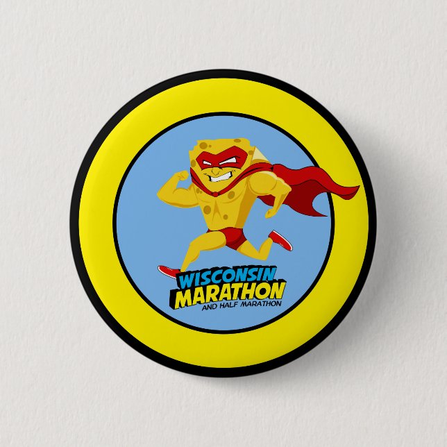 Wisconsin Marathon Race Day 2 Inch Round Button (Front)