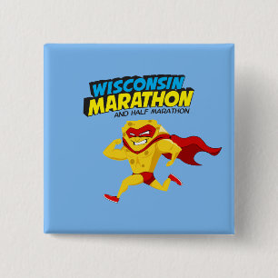 Wisconsin Marathon Race Day 2 Inch Square Button