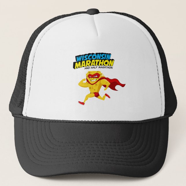 Wisconsin Marathon Race Day Trucker Hat (Front)