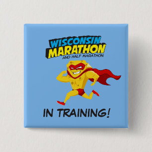 Wisconsin Marathon Training 2 Inch Square Button