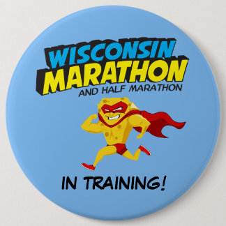 Wisconsin Marathon Training 6 Inch Round Button
