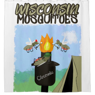 Wisconsin Mosquitoes Cartoon - Camping by Tiki