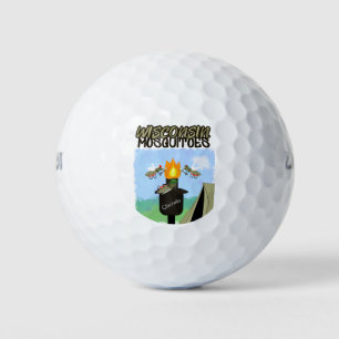 Wisconsin Mosquitoes Cartoon - Camping by Tiki Golf Balls