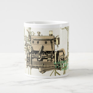 Wisconsin Motor Milwaukee Wisconsin gas engine B-3 Large Coffee Mug