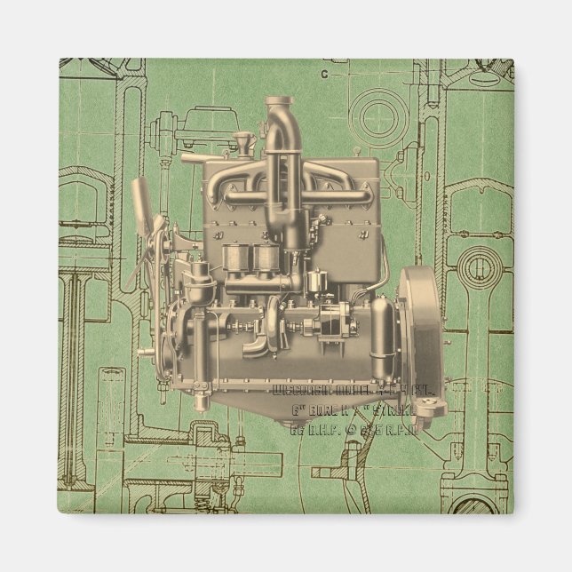 Wisconsin Motor Milwaukee Wisconsin gas engine  K5 Magnet (Front)