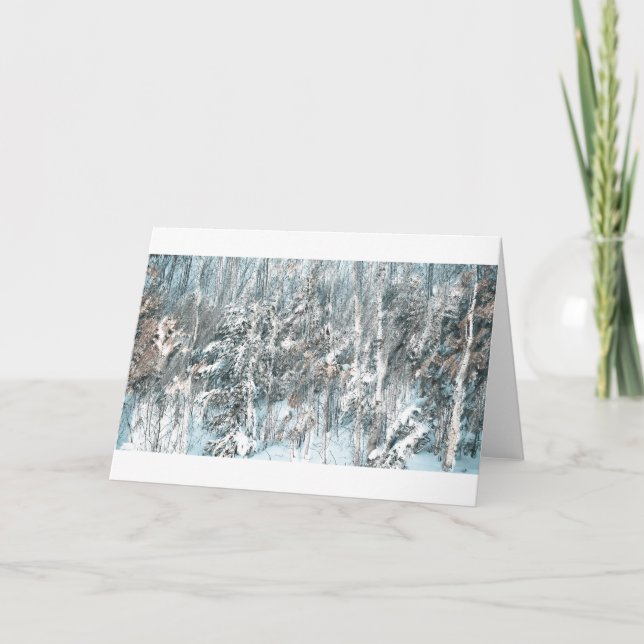 Wisconsin Northwoods Trees Holiday Card (Front)