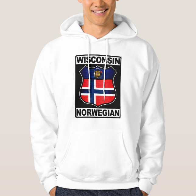 Wisconsin Norwegian American Hoodie (Front)