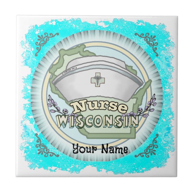 Wisconsin Nurse Tile (Front)