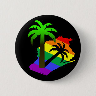 Wisconsin Palm Tree 2 Inch Round Button