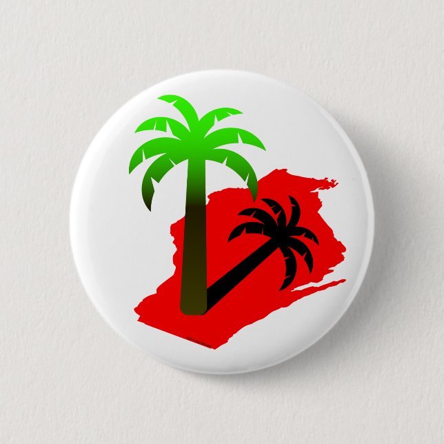 Wisconsin Palm Tree 2 Inch Round Button (Front)