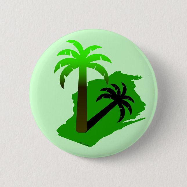 Wisconsin Palm Tree 2 Inch Round Button (Front)