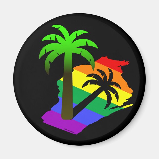 Wisconsin Palm Tree Magnet (Front)