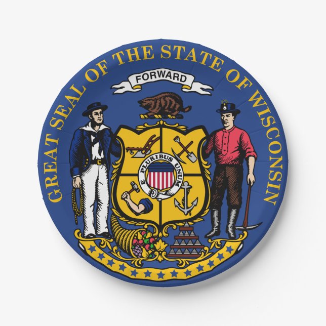 Wisconsin Paper Plate (Front)