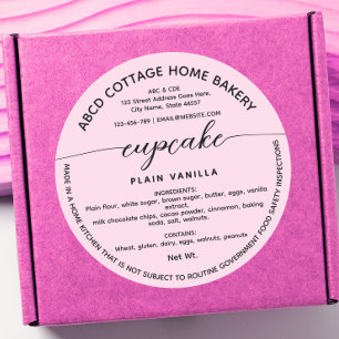 Wisconsin Pink Cupcake Étiquette Étiquette de la l