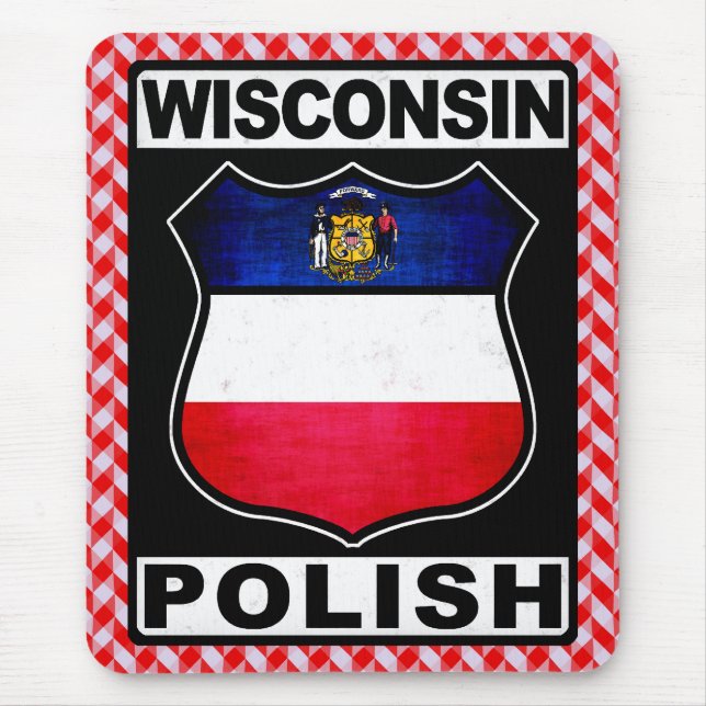 Wisconsin Polish American Mousemat Mouse Pad (Front)