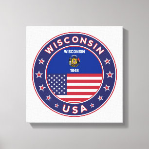Wisconsin, poster du Wisconsin, impression de toil