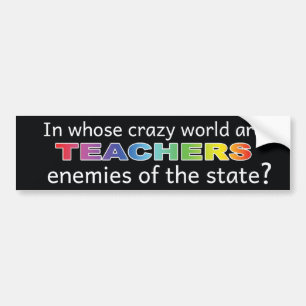 Wisconsin Pro-Teacher Sticker - Black