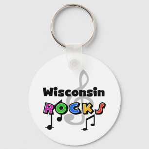 Wisconsin Rocks Keychain