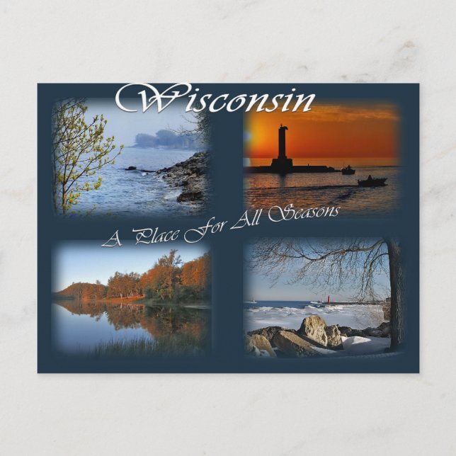 Wisconsin Seasons Postcard (Front)