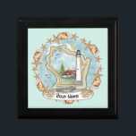 Wisconsin Shells Lighthouse Gift Box<br><div class="desc">Wisconsin Shells Lighthouse gift box by ArtMuvz Illustration. Matching Lighthouse t-shirts, Lighthouse gifts, lighthouse collector apparel. Lighthouse gifts are a great way to show someone you care, especially if they love the ocean, the coast, or lighthouses themselves. Lighthouses are iconic symbols of hope, guidance, and safety, and they can make...</div>