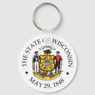 Wisconsin sign keychain