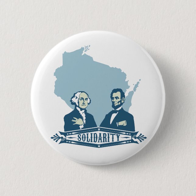 Wisconsin Solidarity 2 Inch Round Button (Front)