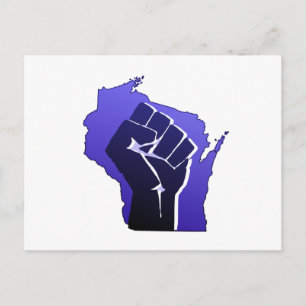 Wisconsin Solidarity Fist Postcard