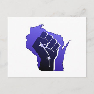 Wisconsin Solidarity Fist Postcard