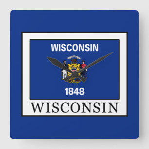 Wisconsin Square Wall Clock