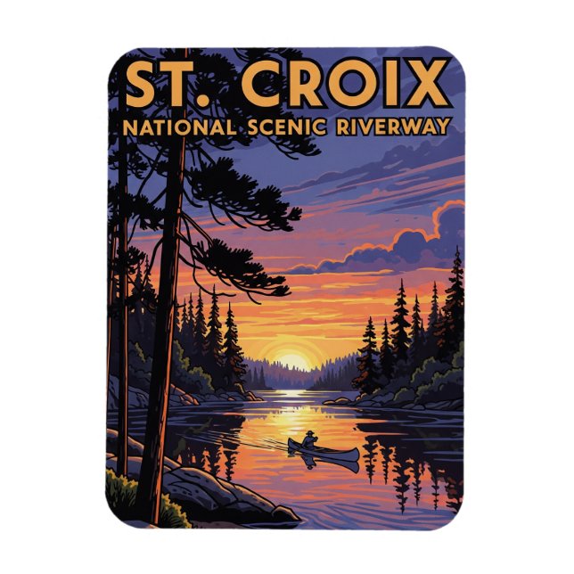 Wisconsin St Croix National Riverway Travel Magnet (Vertical)
