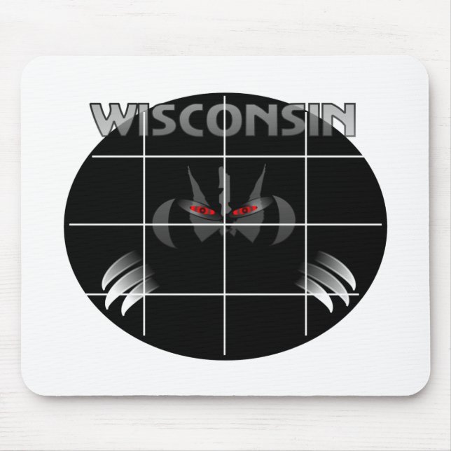 Wisconsin State Badger Design Mouse Pad (Front)