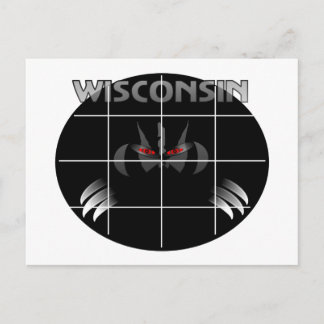 Wisconsin State Badger Design Postcard