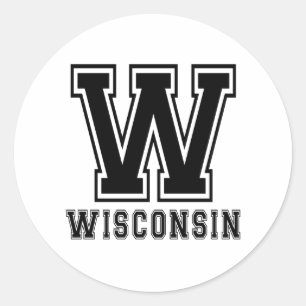 Wisconsin State Designs Classic Round Sticker