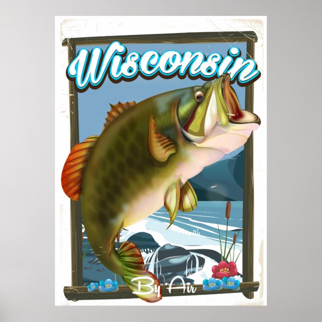 Wisconsin State fishing poster (Front)